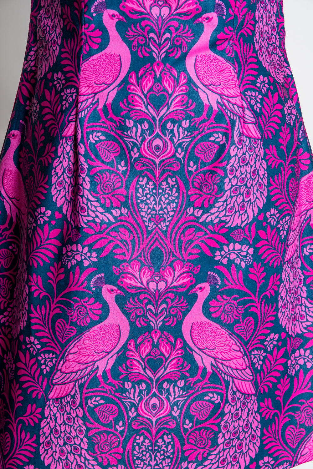 Nancy Shift Dress - Peacock Damask, Pink *sale