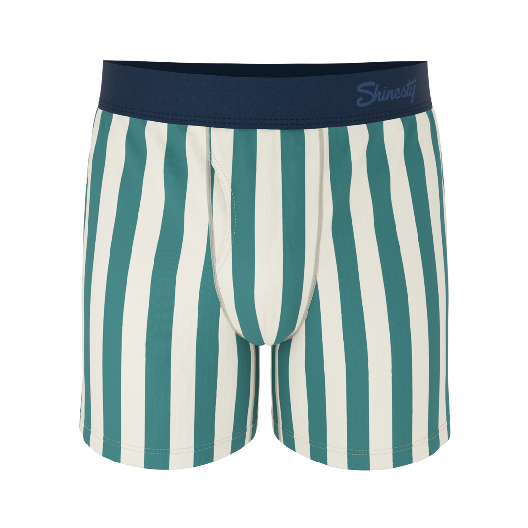 The Nantucket | Green Dock Stripe Boxers