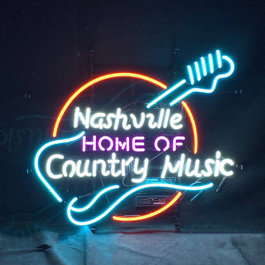 Nashville Home of Country Muisc Guitar Neon Signs