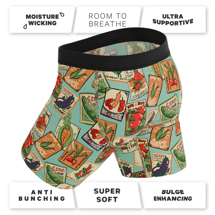 The Need For Seed | Seed Packet Long Leg Ball Hammock® Pouch Underwear With Fly