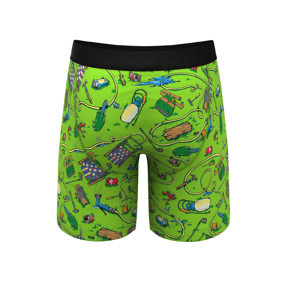 The Nice Piece Of Grass | Gardening Hose Long Leg Ball Hammock® Pouch Underwear With Fly