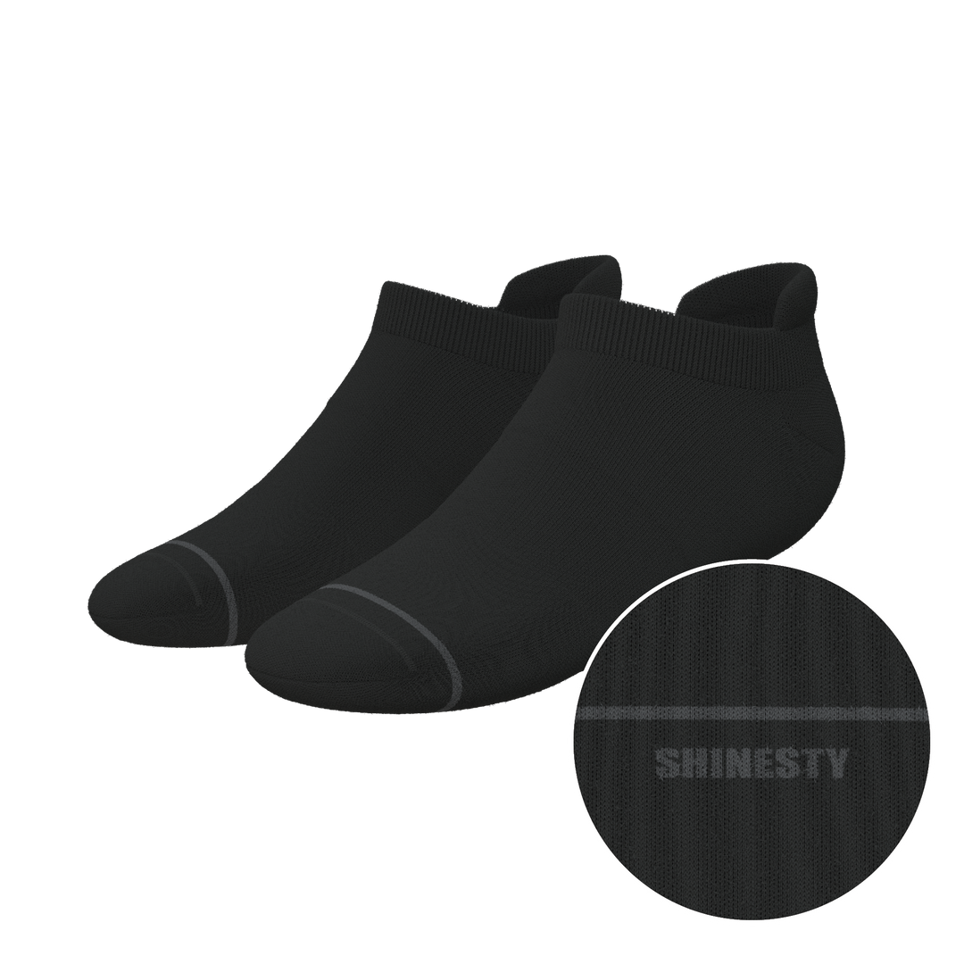 The Night Op | Plain Black Heel Hammock™ Ankle Socks