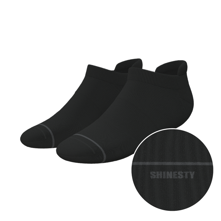 The Night Op | Plain Black Heel Hammock™ Ankle Socks