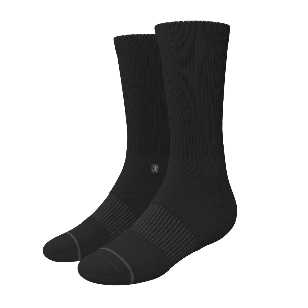 The Night Op | Plain Black Heel Hammock™ Crew Socks