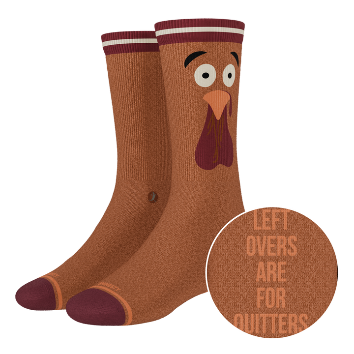 The No Leftovers | Thanksgiving Turkey Heel Hammock™ Crew Socks