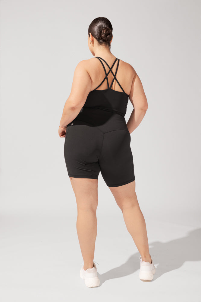 Supersculpt™ Biker Short with Pockets - Black