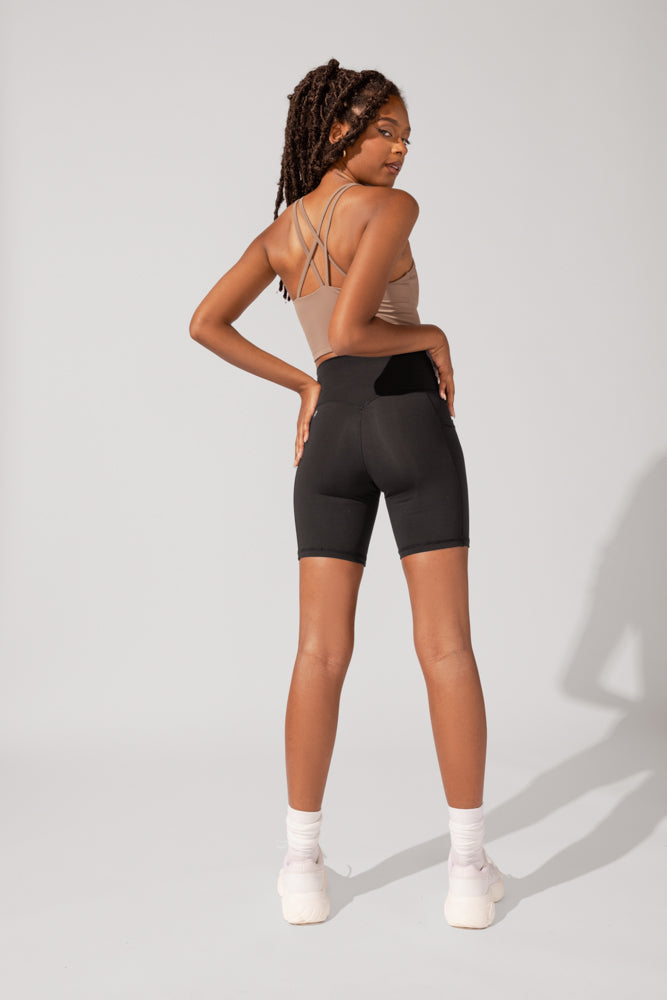 Crisscross Hourglass® Biker Short - Black