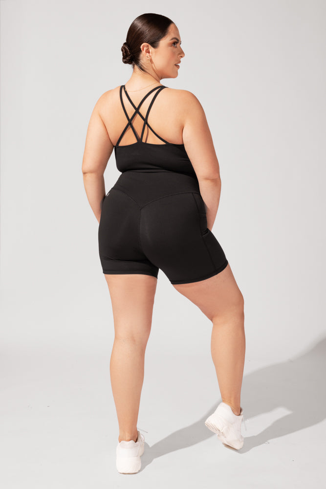 Crisscross Hourglass® Booty Short - Black