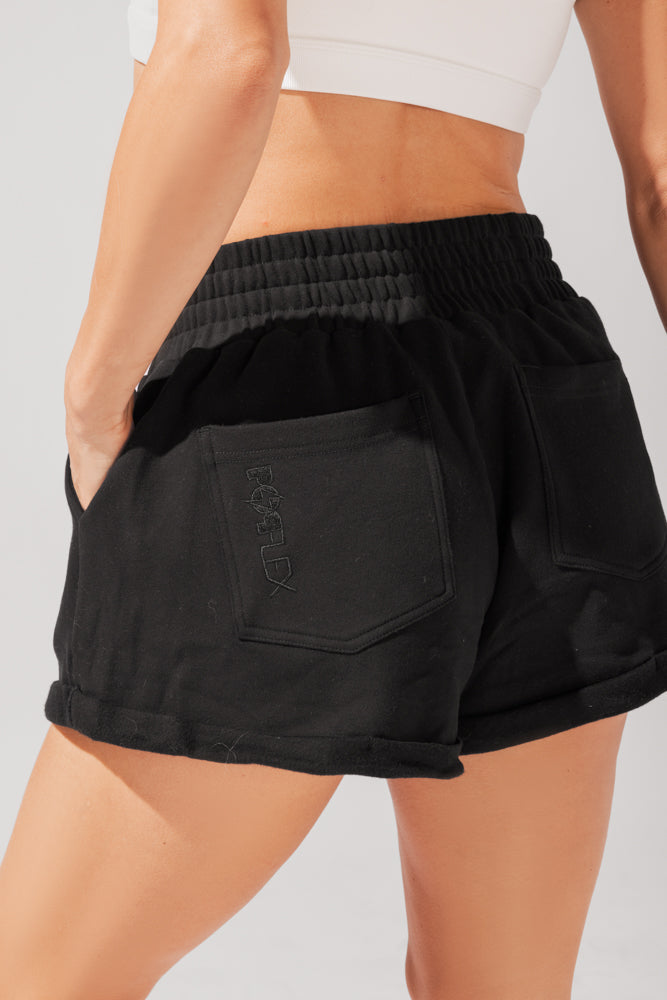 Ooey Gooey Lounge Shorts with Pockets- Black