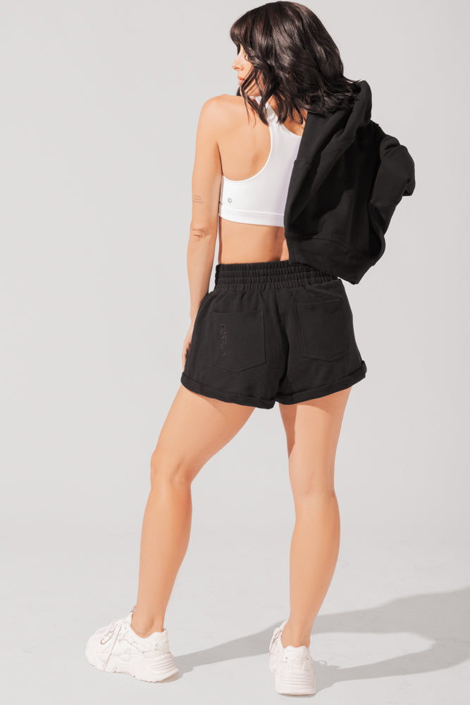 Ooey Gooey Lounge Shorts with Pockets- Black