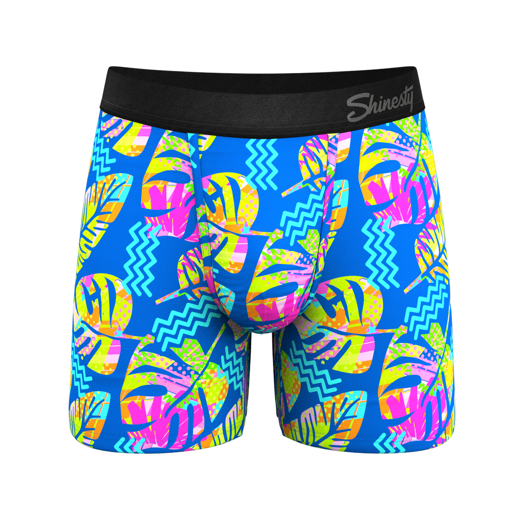 The Oahu Rendezvous | Tropical Leaves Ball Hammock® Pouch Underwear