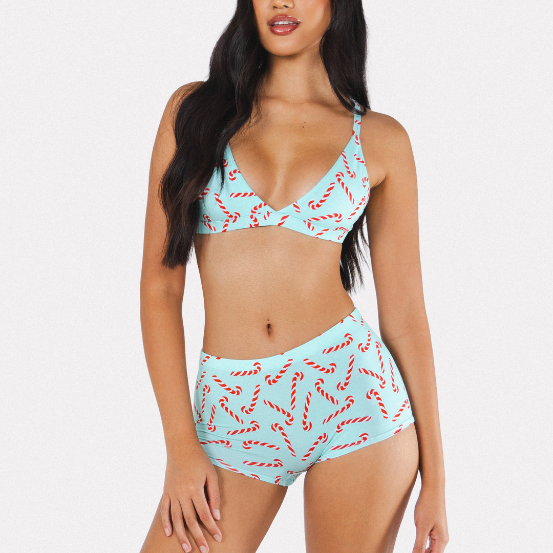 The Peppermint Pimp Canes | Candy Cane Modal Boyshort Underwear