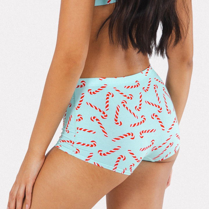 The Peppermint Pimp Canes | Candy Cane Modal Boyshort Underwear