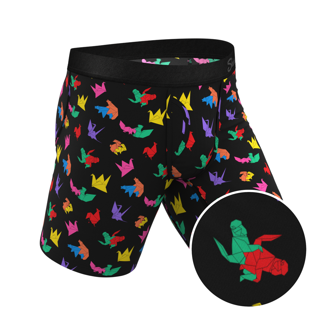 The Fold Fashioned | Origami Long Leg Ball Hammock® Pouch Underwear With Fly