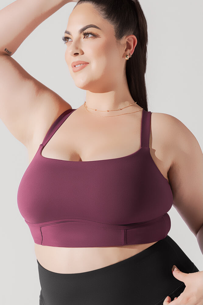 Daphne Corset Crop Top - Plum