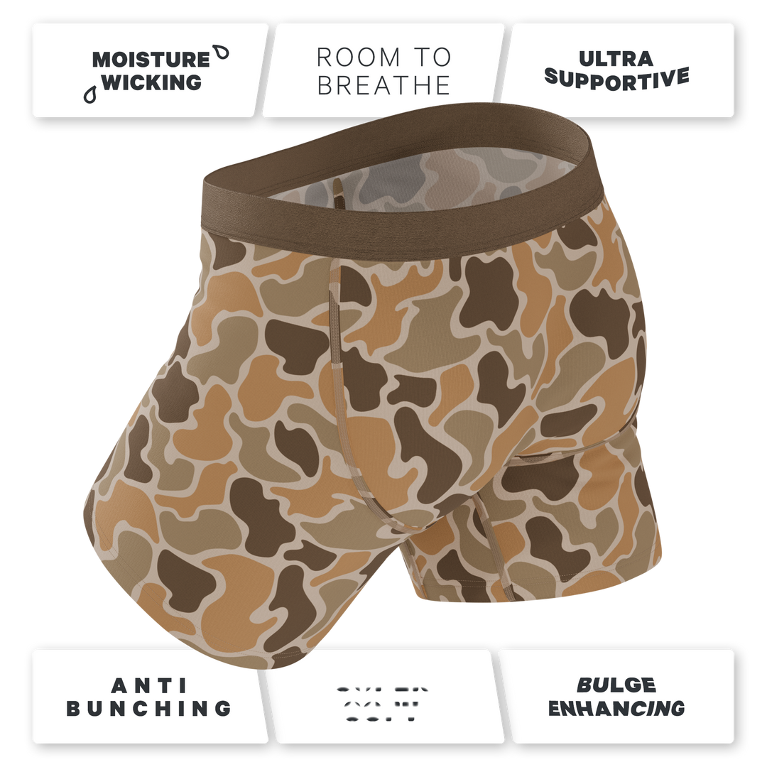 The Out Of Sight | Light Duck Camo Ball Hammock® Pouch Underwear With Fly