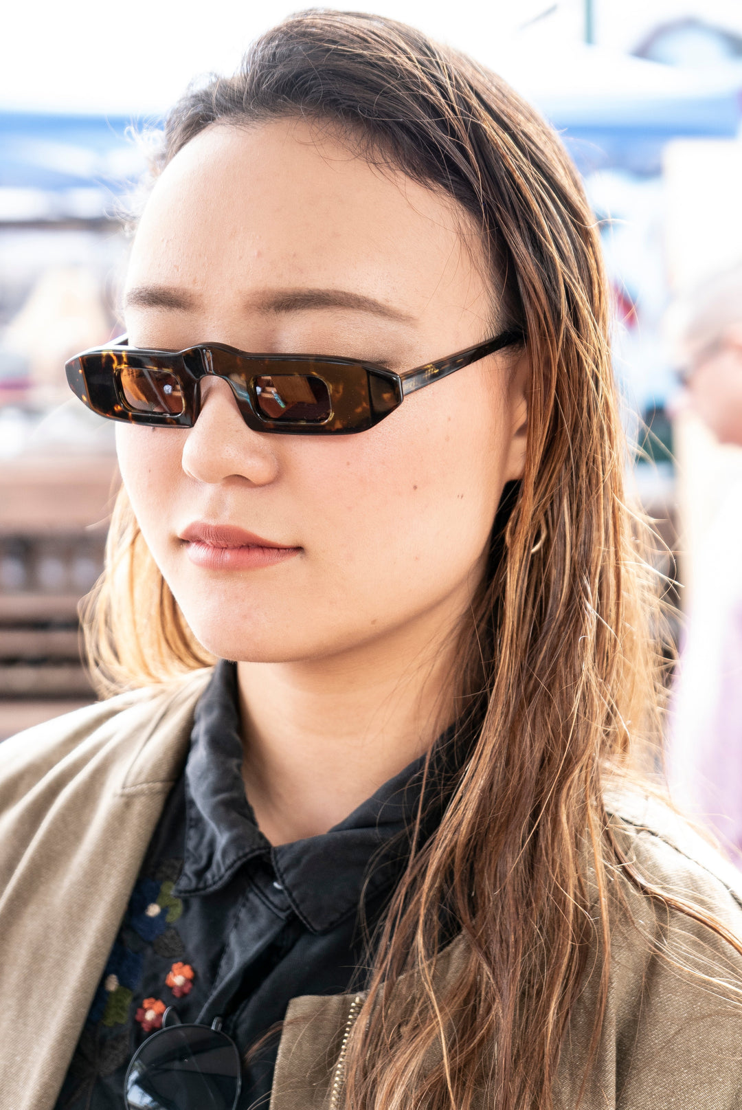 Black Polarized Steampunk Sunglass - Hitomi