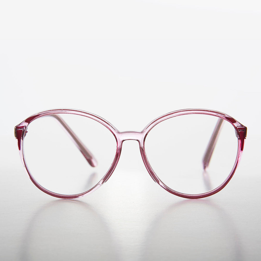 Round Oversized Clear Women's Clear Lens Glasses - Virginia