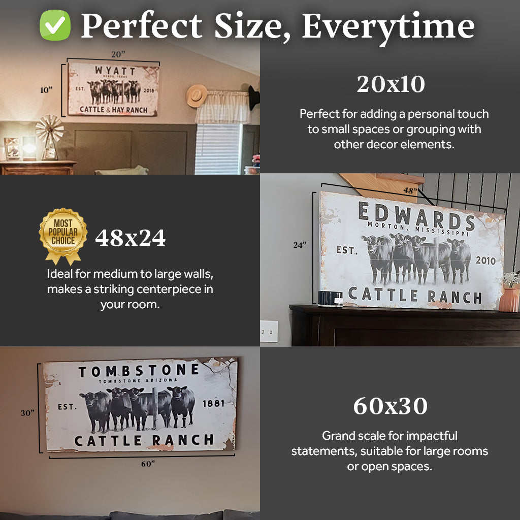 Cattle Ranch Rustic Sign