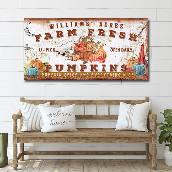 Farm Fresh Pumpkins Sign