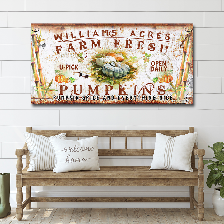 Farm Fresh Pumpkins Sign