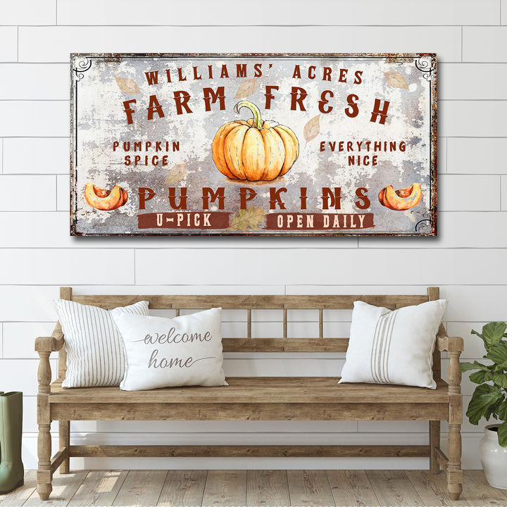 Farm Fresh Pumpkins Sign