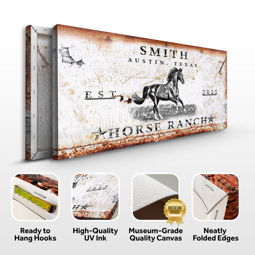 Rustic Horse Ranch Sign