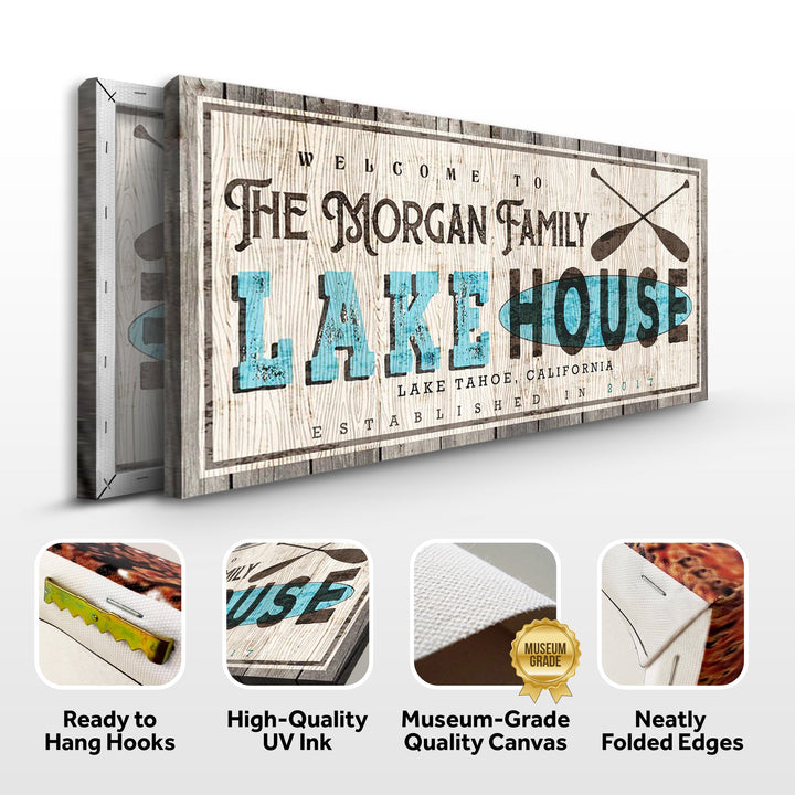 Vintage Family Lake House Sign