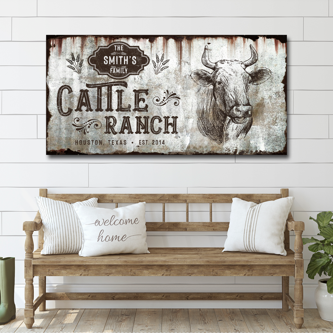 Vintage Cattle Ranch Sign