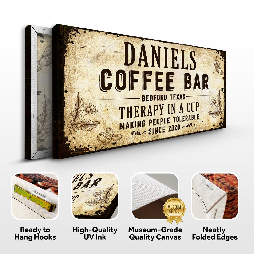 Therapy In A Cup Coffee Bar Sign