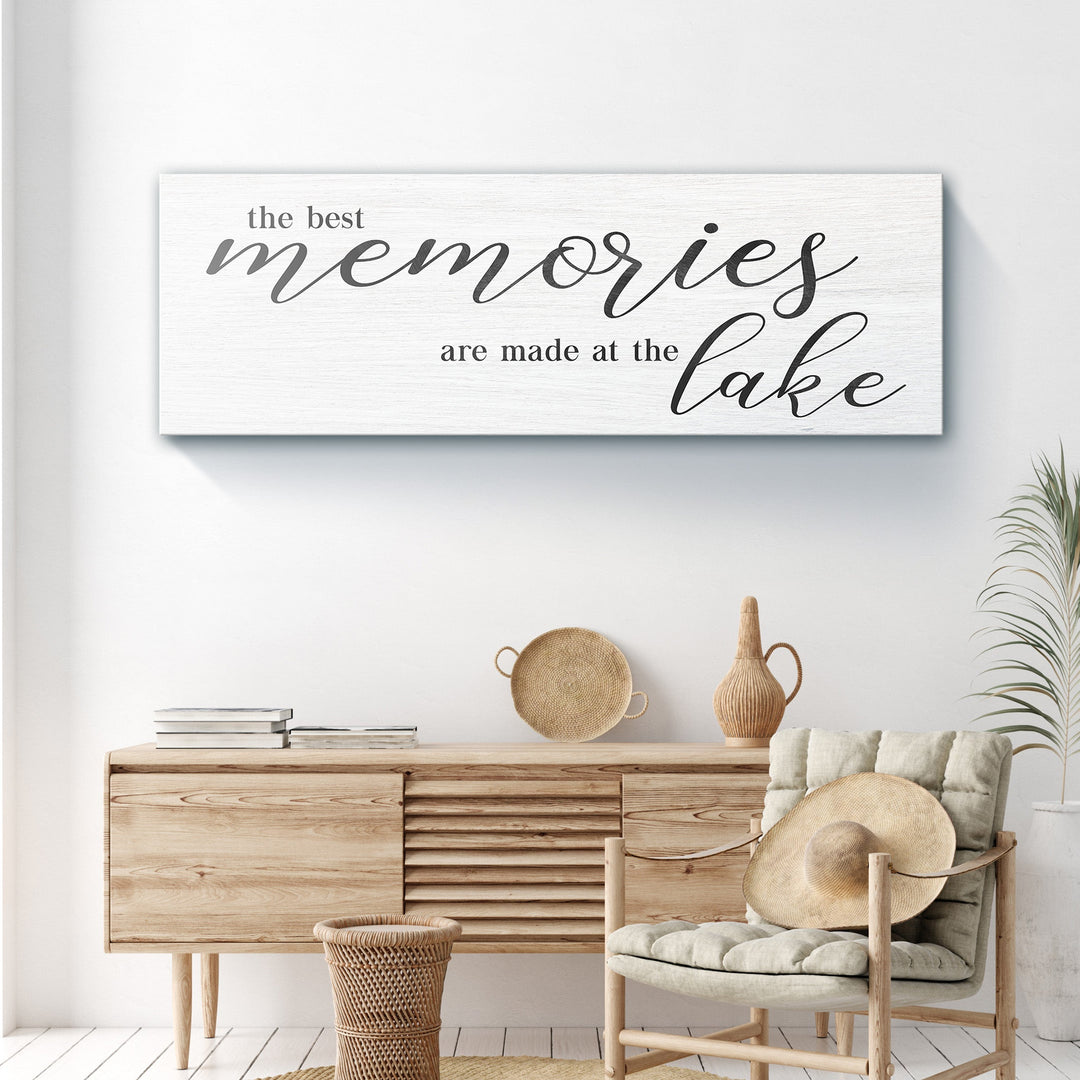 Best Memories At The Lake Sign