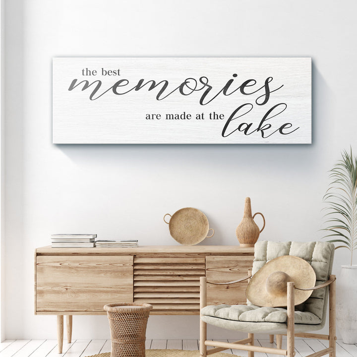 Best Memories At The Lake Sign
