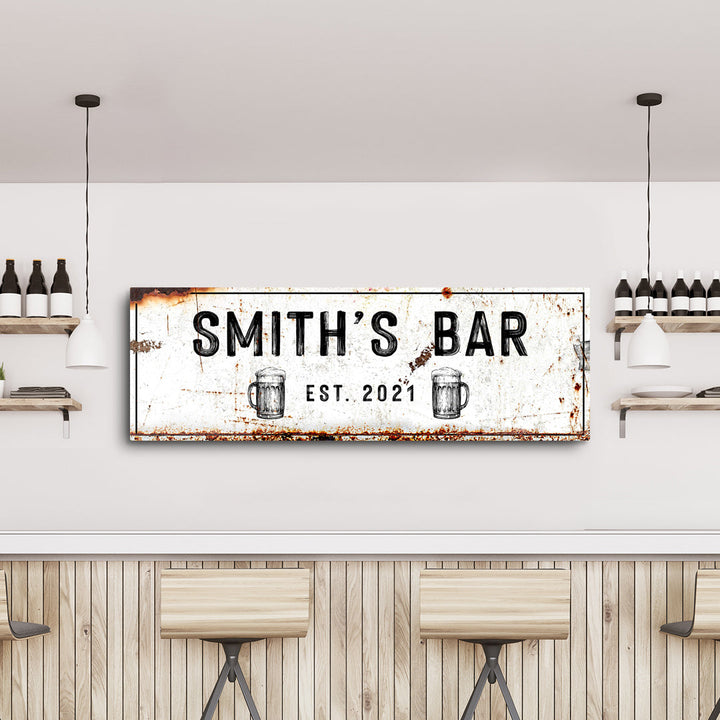 Family Bar Rustic Sign