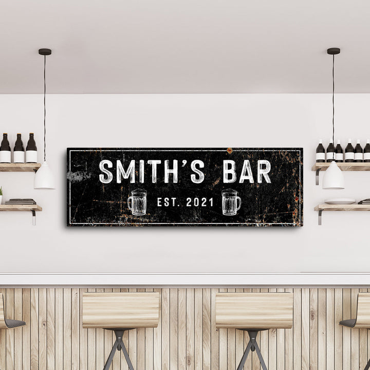 Family Bar Rustic Sign
