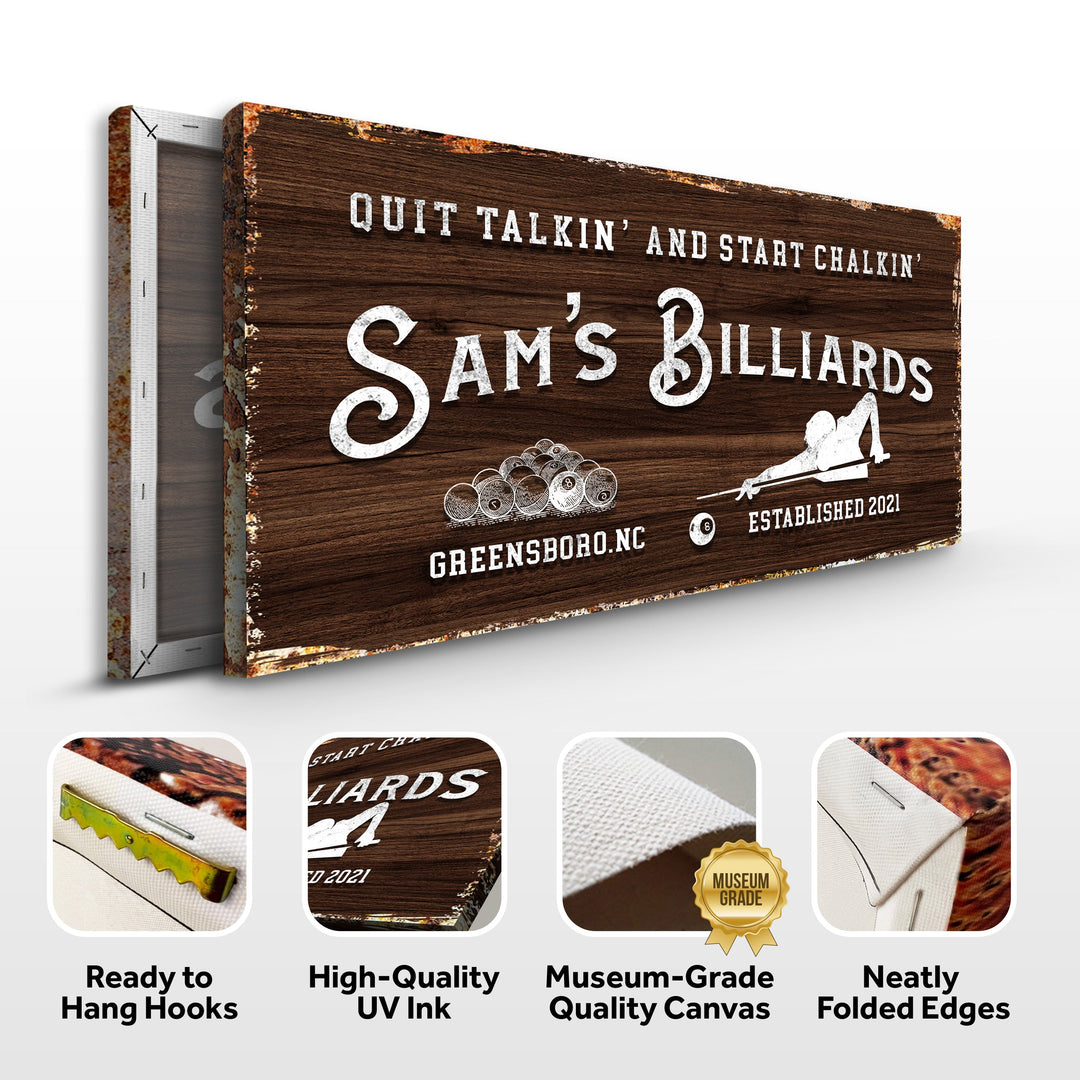 Billiards Room Vintage Sign