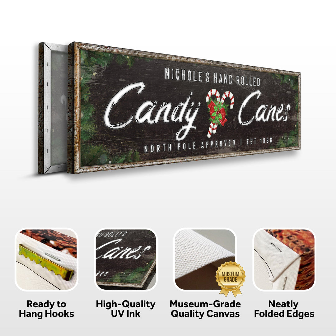 North Pole Candy Canes Sign