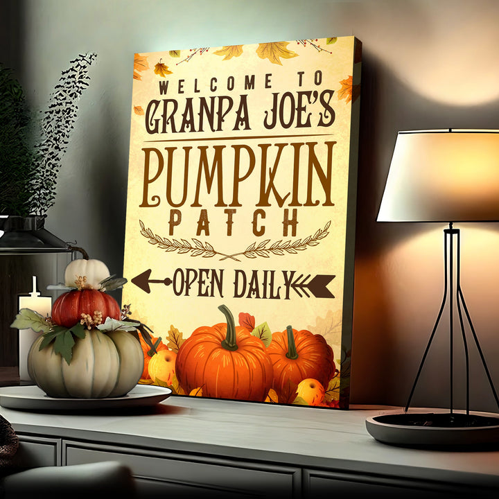 Pumpkin Patch Open Daily Sign