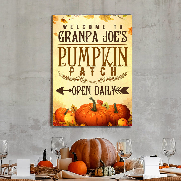 Pumpkin Patch Open Daily Sign