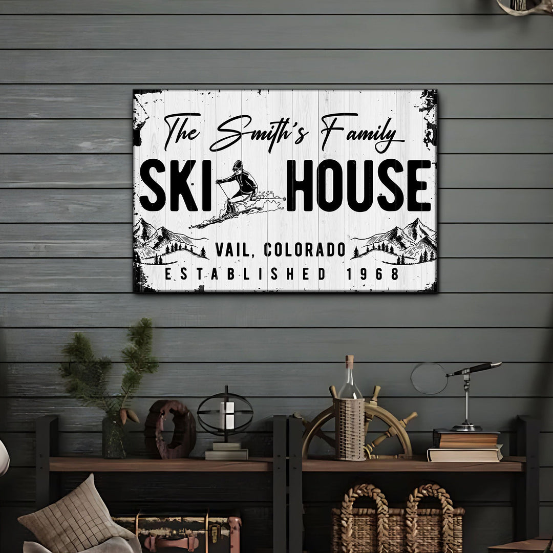 Ski House Sign