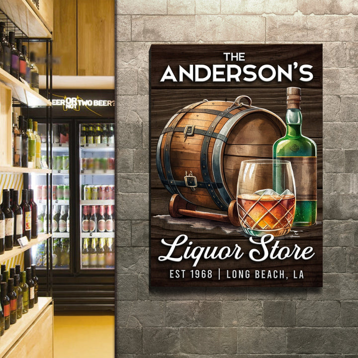 Liquor Store Sign V | Customizable Canvas