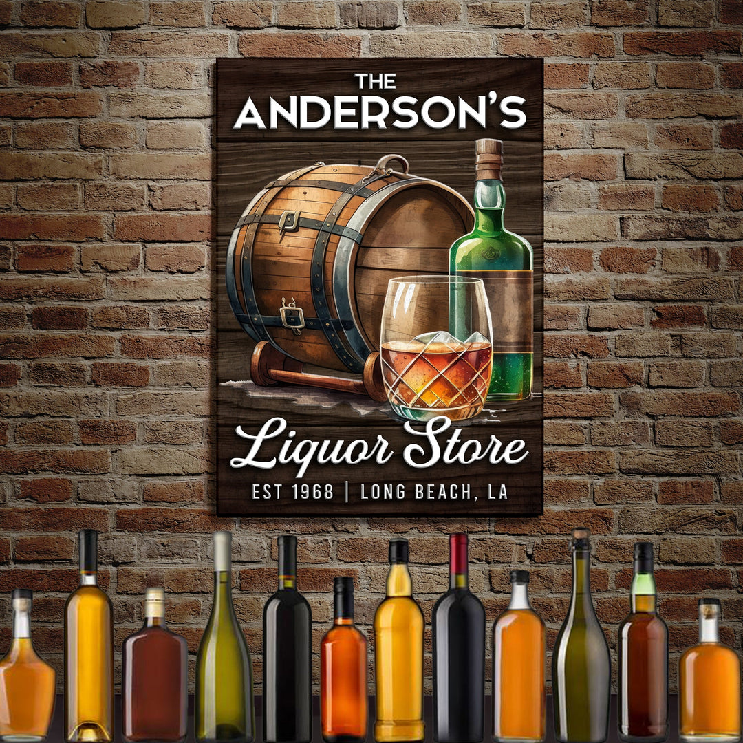 Liquor Store Sign V | Customizable Canvas