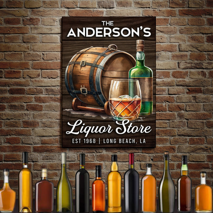 Liquor Store Sign V | Customizable Canvas