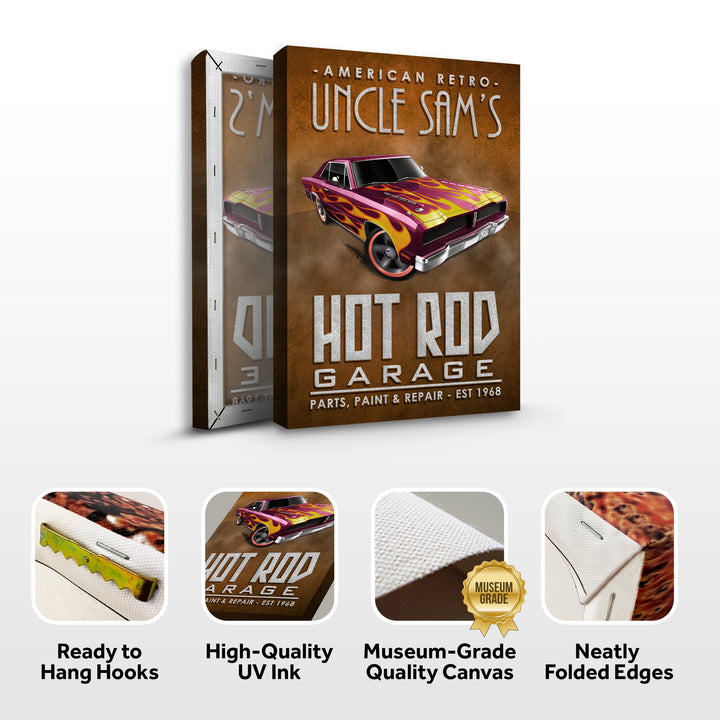 American Retro Garage Hot Rod Sign