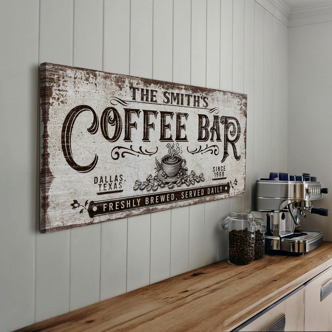 Personalized Coffee Bar Sign III