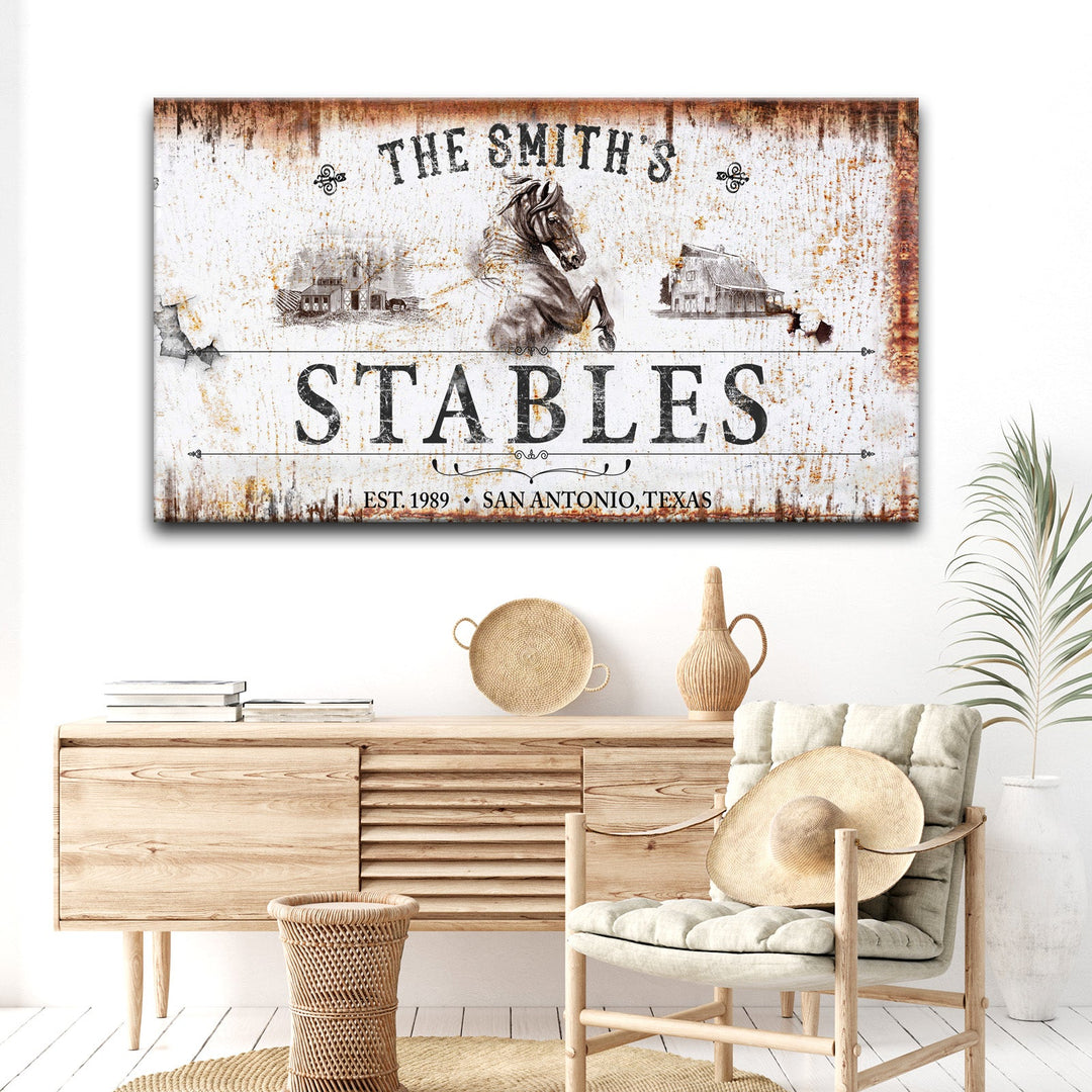 Rustic Stables Decor Sign
