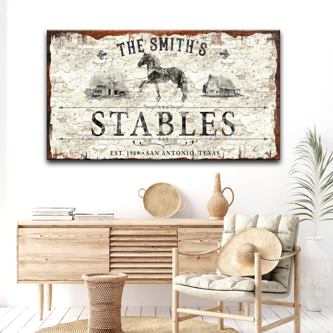 Rustic Stables Decor Sign