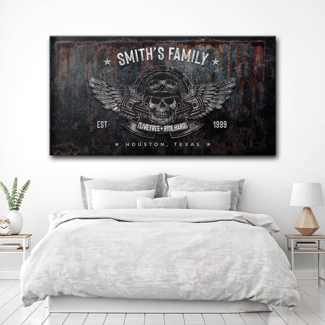 Live Free Ride Hard Sign