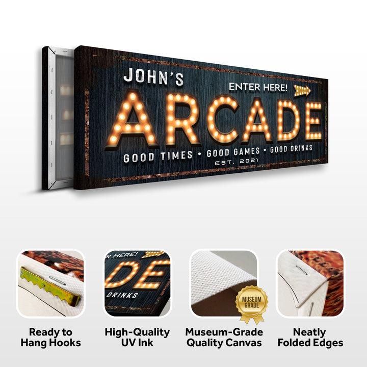 Arcade Enter Here Sign