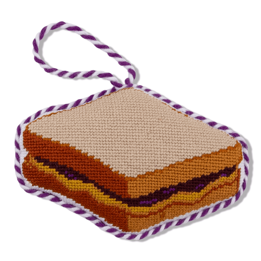 Needlepoint Icon Ornament - PB & J