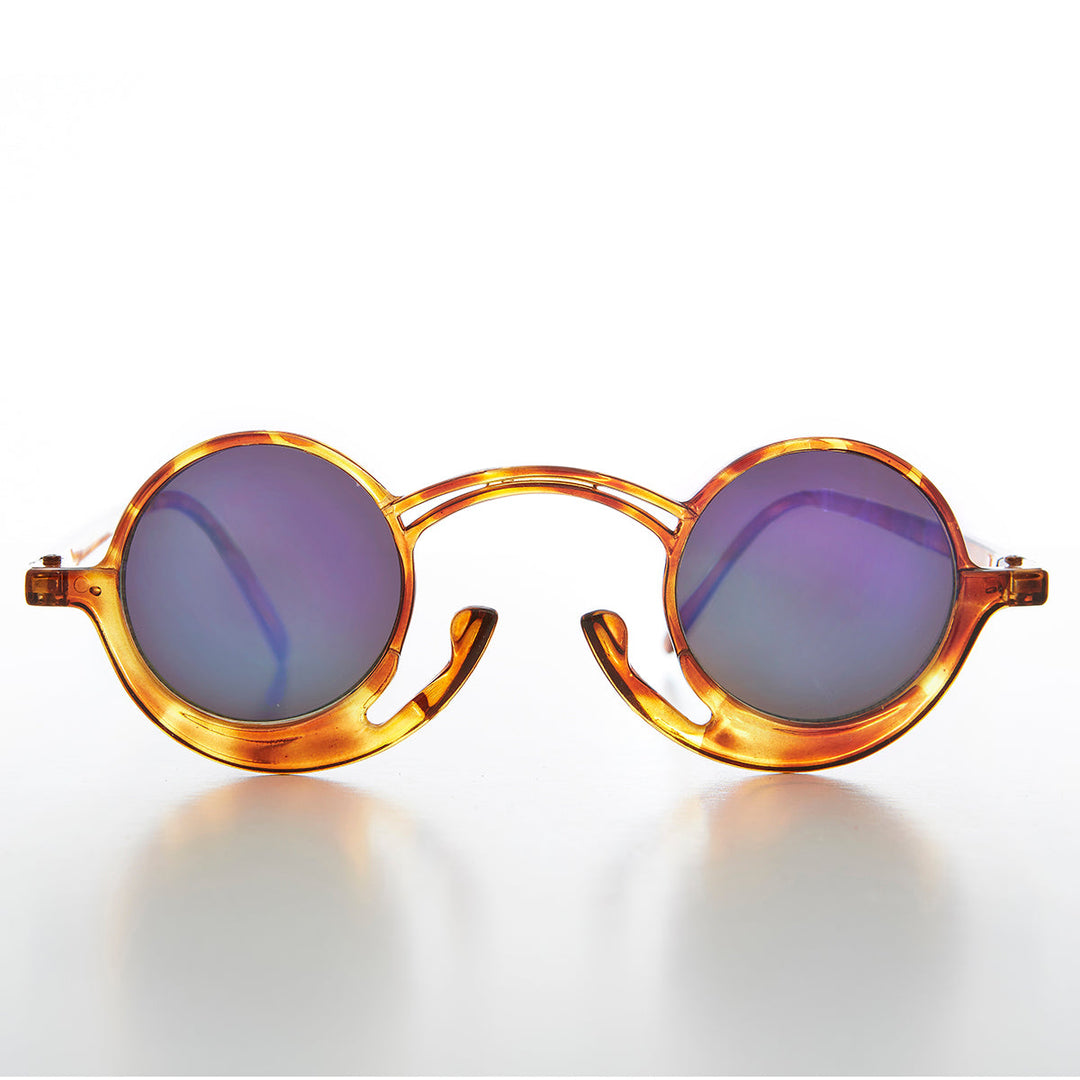 Funky Round Unique Steampunk Sunglasses - Pepe